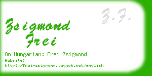 zsigmond frei business card